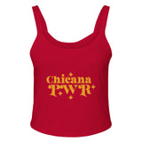 Empowerment in Chicana Style - Unveil Your PWR - solid red blend - Tank Tops