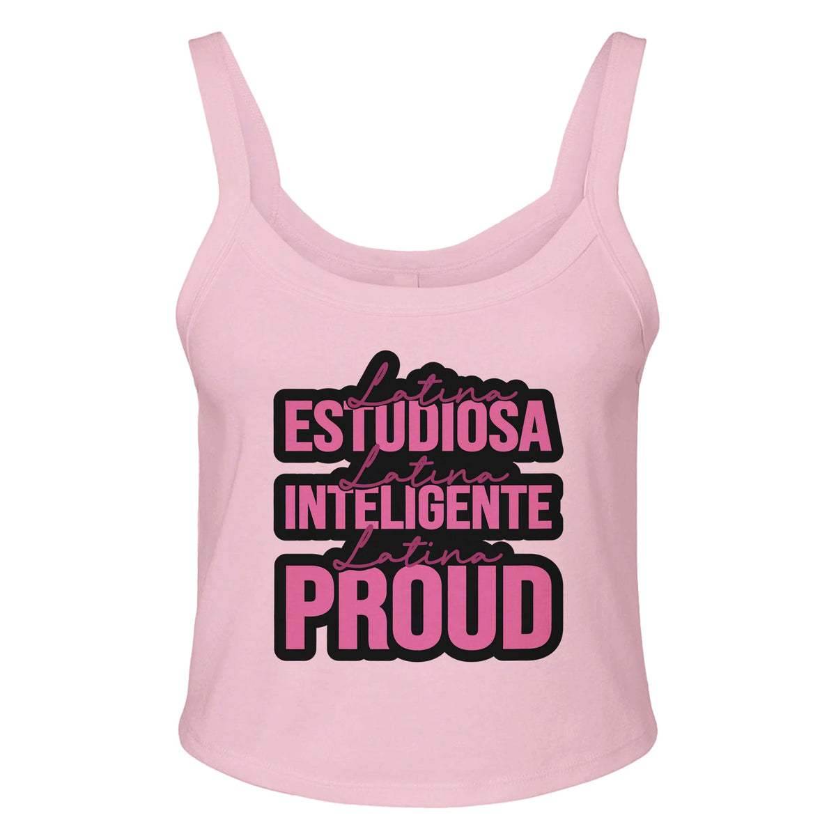 Empowered Mindset - Latina Inteligente - solid pink blend - Tank Tops