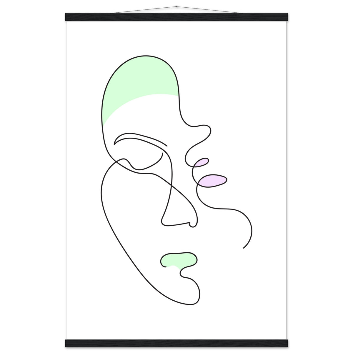 Minimalist Masterpiece - Magnetic Wooden Hanger Poster - 60x90 cm 24x36″ Black wall hanger - Posters With Hanger