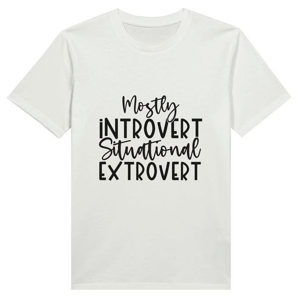 Introvert to Extrovert - Personality Tee - White - Print Material