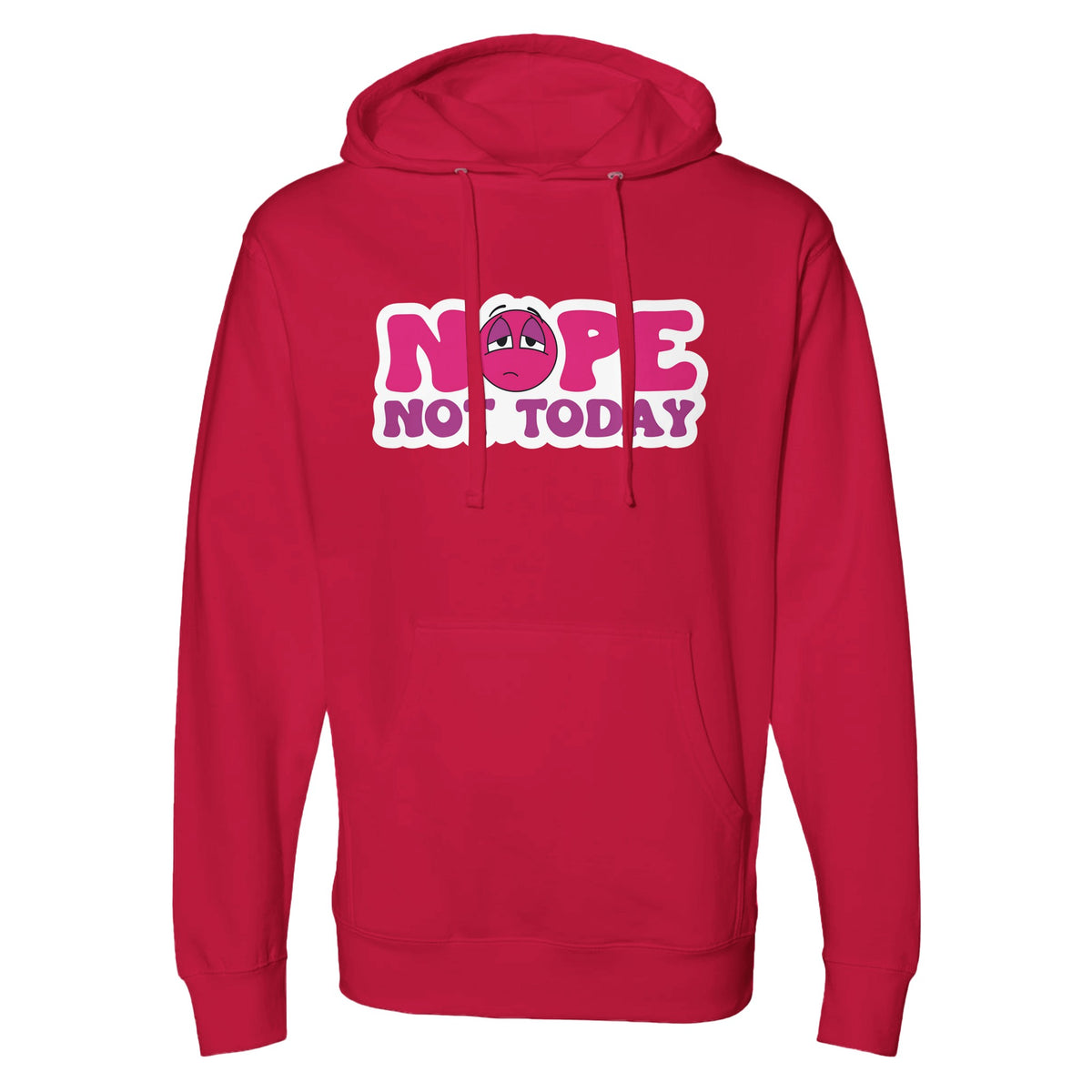 Bold Boundaries - The 'Not Today' Statement Piece - Red - Hoodies