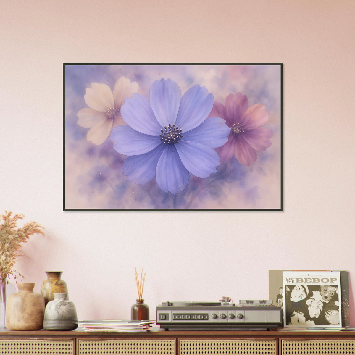 Tranquil Flowers – Metal Framed Poster for Her Room - Default Title - Metal Framed Posters