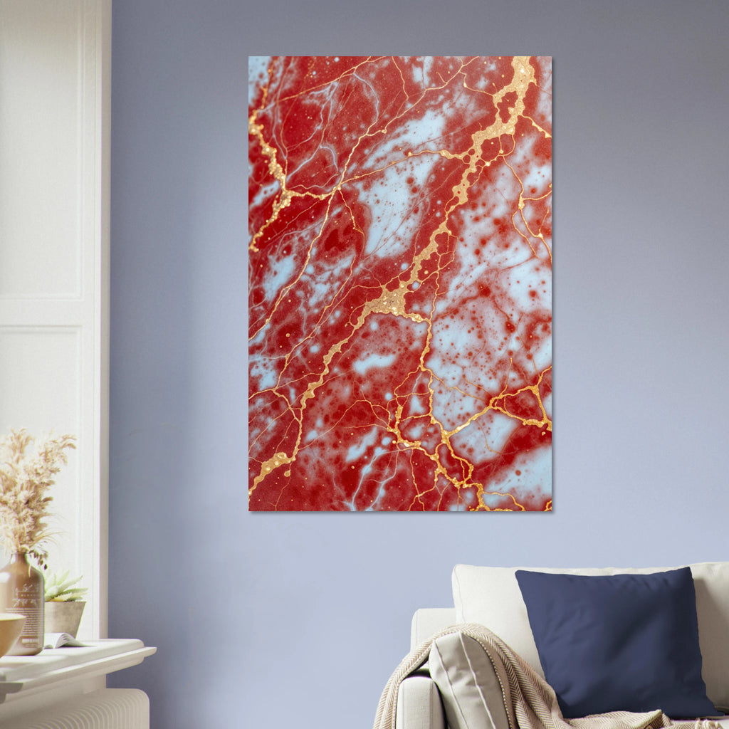 Gift Elegance – Red Marble Fine Art Poster - Default Title - Posters