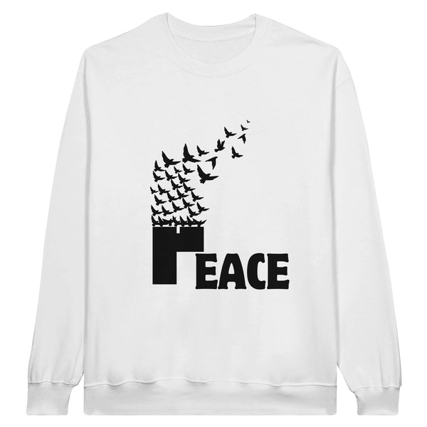 Flight to Peace - Artistic Expression - White - Crewneck Sweatshirts