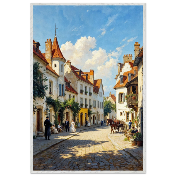 Streets of Nostalgia – Wall Art Gift for Home Lovers - - Wooden Framed Posters