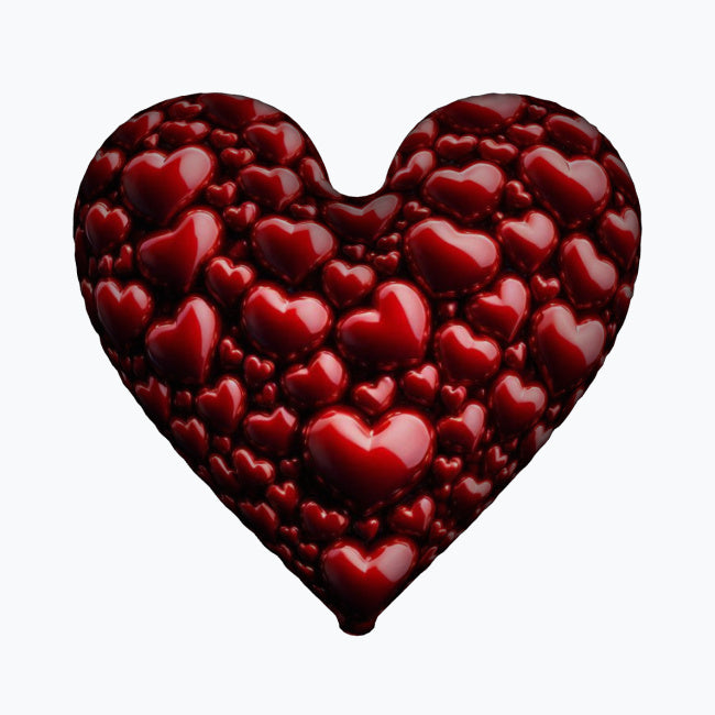 Clustered Hearts Velvet Pillow - A Symbol of Love - - Cushions