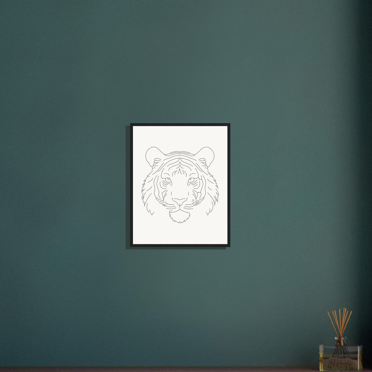 Majestic Lines - The Tiger's Gaze - - Wooden Framed Posters