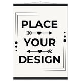 Elevate Your Space - Customizable Premium Matte Paper Poster with Hanger - 50x70 cm 20x28″ Black wall hanger - Wooden Framed Posters