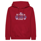 Broken Hearts Club Premium Unisex Pullover Hoodie - Red - Pullover Hoodies