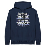 Hoodie Happiness - Smile and Be Peaceful - Navy - Hoodies