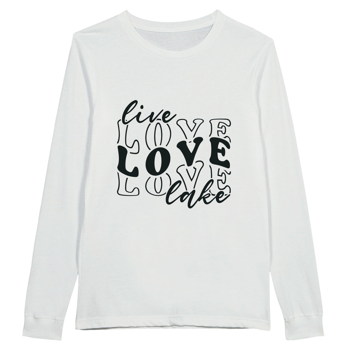 Heartfelt Lakeside Vibes - 'Live LOVE lake' Shirt - White - Sweatshirt