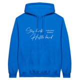 Empowering Elegance Hoodie - Stay Humble - Hustle Hard - Fabulous Woman - Royal - Hoodies