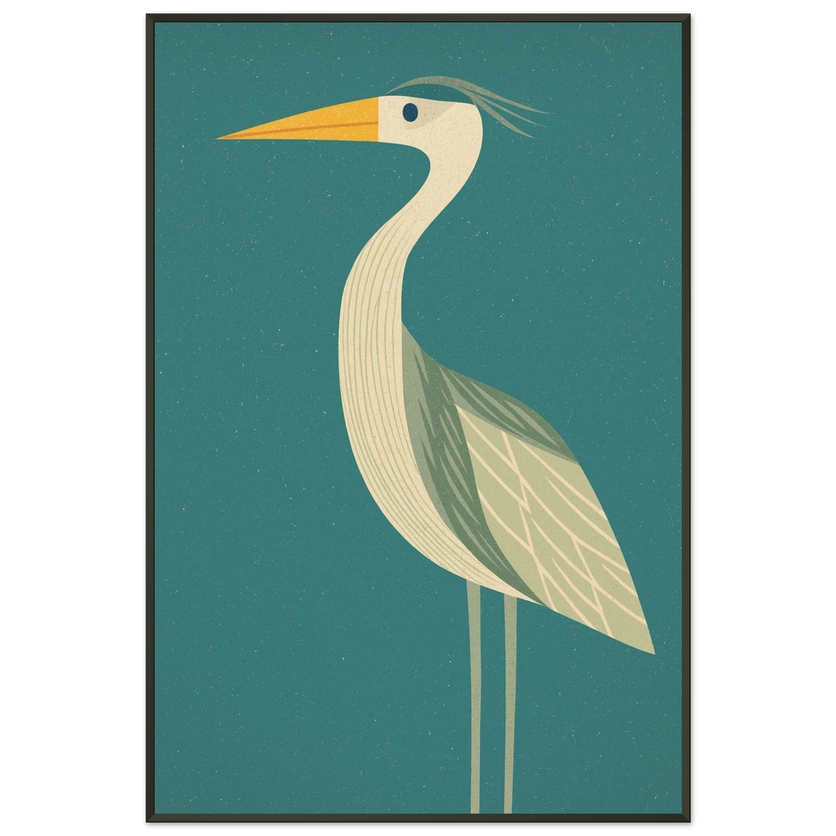 Elegant Bird Metal Framed Poster - Gift for Nature Lovers - - Metal Framed Posters