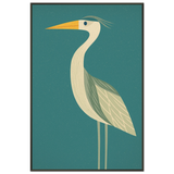 Elegant Bird Metal Framed Poster - Gift for Nature Lovers - - Metal Framed Posters