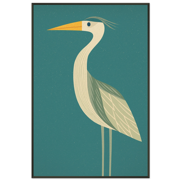 Elegant Bird Metal Framed Poster - Gift for Nature Lovers - - Metal Framed Posters