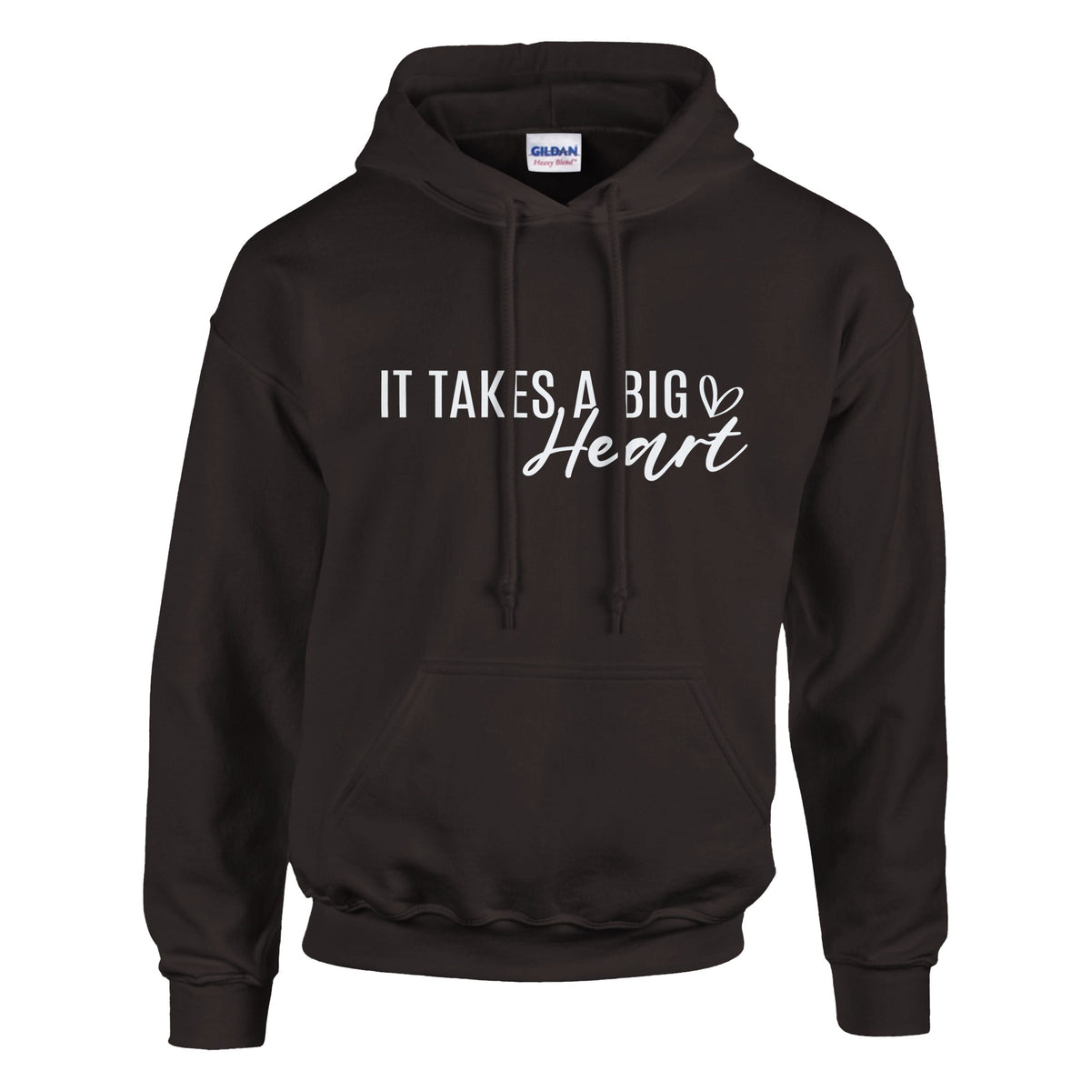 Big Hearted Warmth - Wear Your Kindness - Dark Chocolate - Hoodies