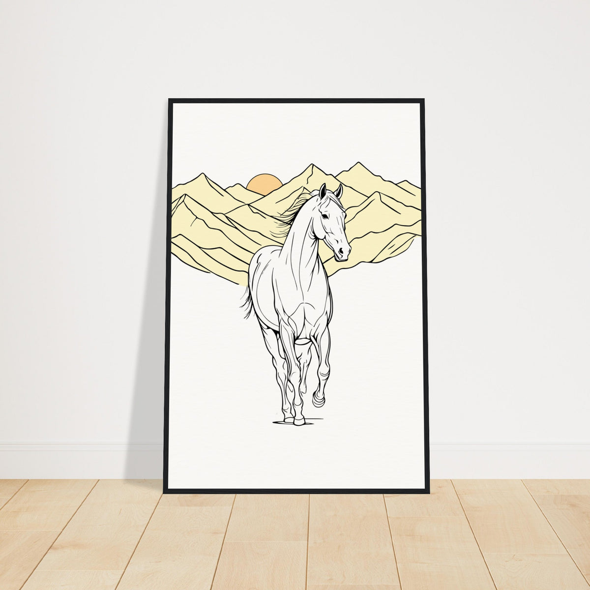 Mountain Majesty - The Spirit of the Wild - 60x90 cm 24x36″ Black frame - Wooden Framed Posters