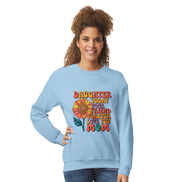 Sunflower Serenity - Celebrate Your Bond with Mom - Light Blue - Sweatshirts