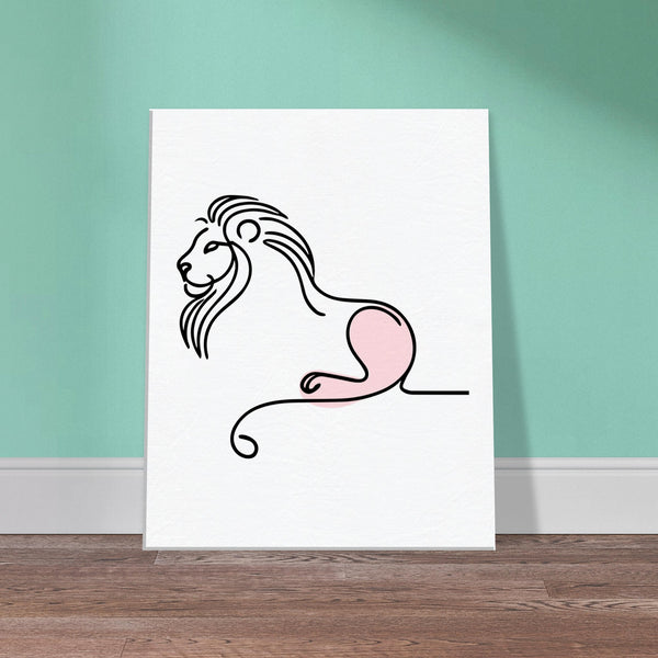 Tranquil Majesty - Minimalist Lion Art - - Canvas Prints