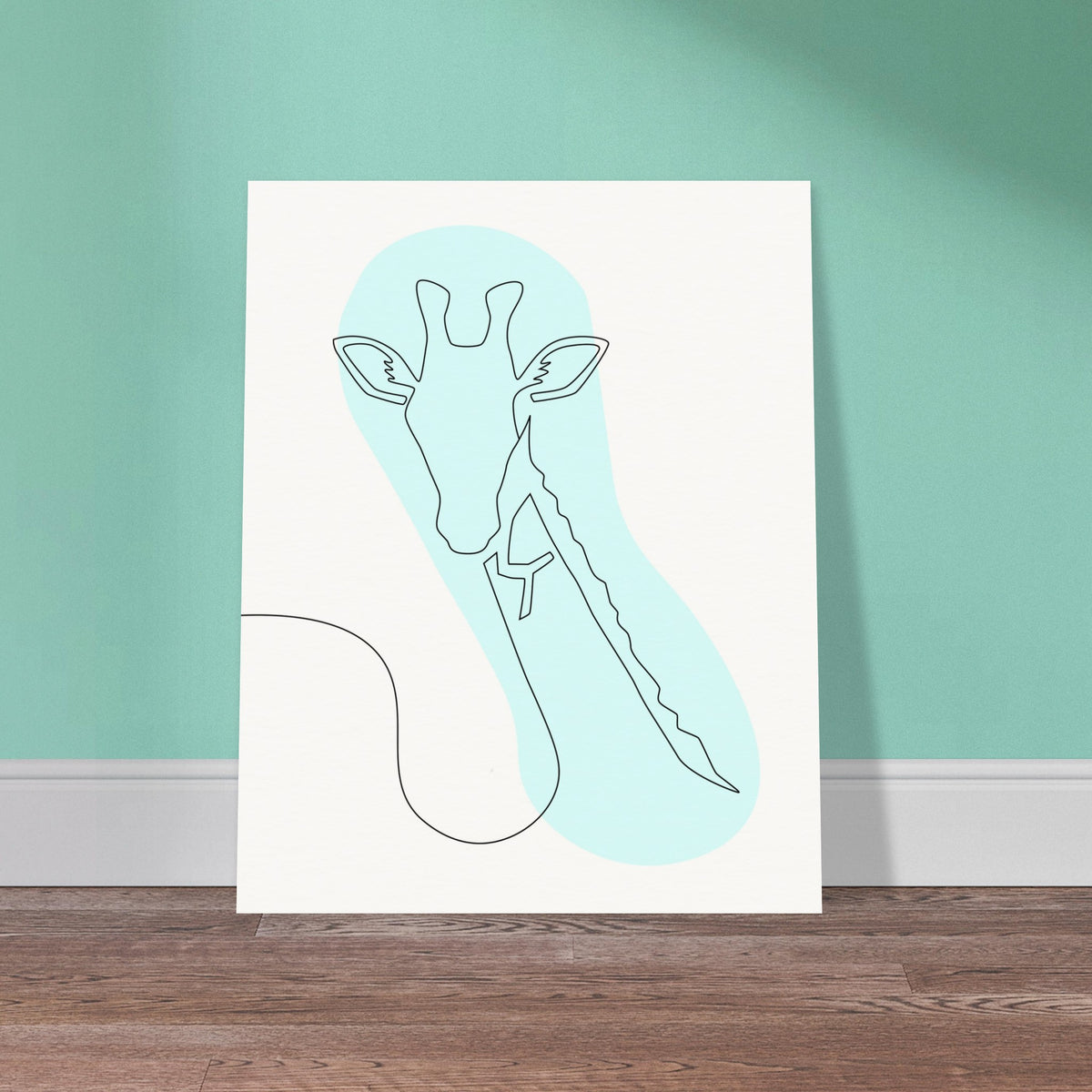 Gentle Giraffe - Minimalist Elegance - - Posters