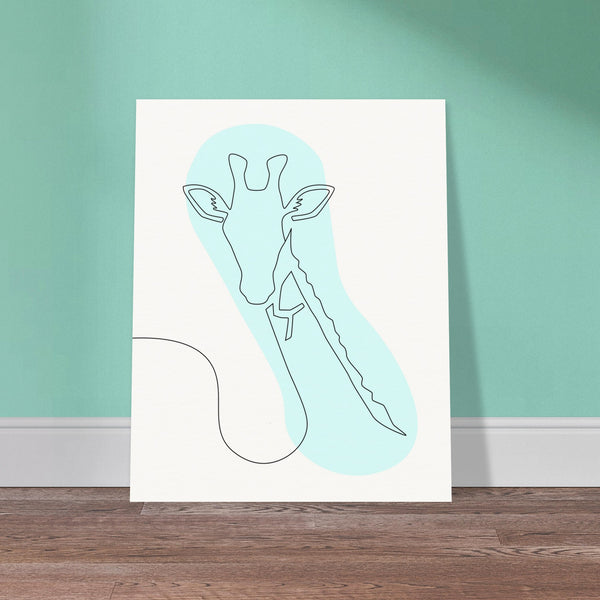 Gentle Giraffe - Minimalist Elegance - - Posters