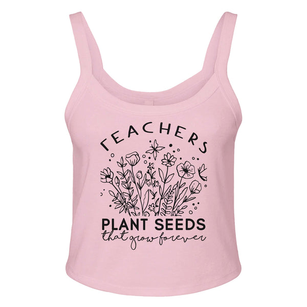 Everlasting Impact - Planting Seeds Design - solid pink blend - Tank Tops