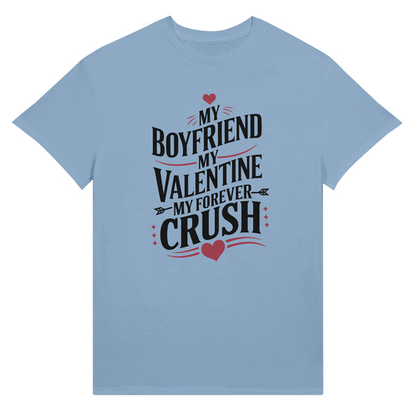 Sealed with Love - Heart & Whiskers Valentine Tee - Light Blue - T-Shirt