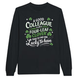 Lucky to Have You Colleague Long-sleeve Tee - Black - Long Sleeves T-shirts