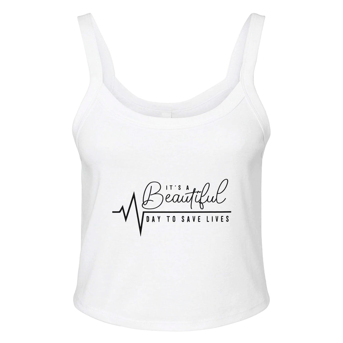 Embrace Life's Beauty - Save Lives in Style! - solid wht blend - Tank Tops