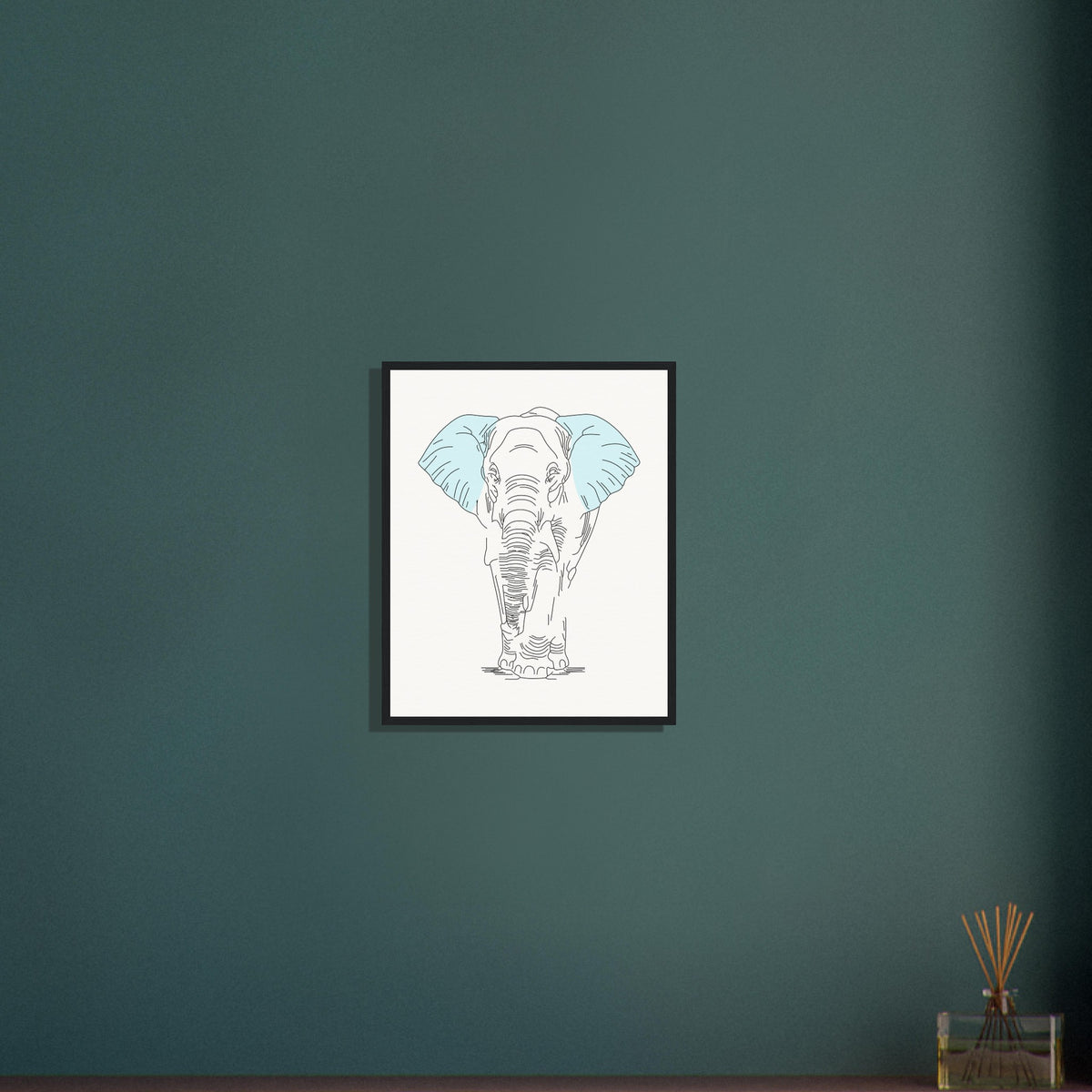 Sublime Serenity - Elephant in Pastel - - Wooden Framed Posters