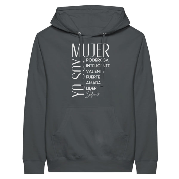 Empowerment in Every Stitch - Mujer Unisex Pullover Hoodie - Charcoal - Pullover Hoodies