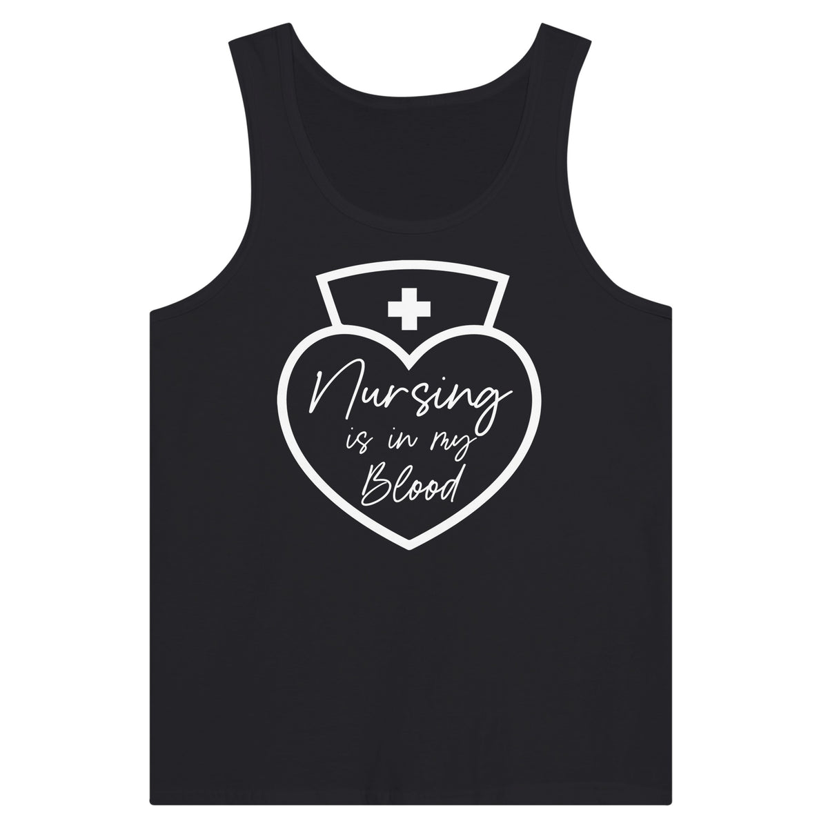 Dedicated Care - 'Nursing Is in My Blood - Black - Tank Tops