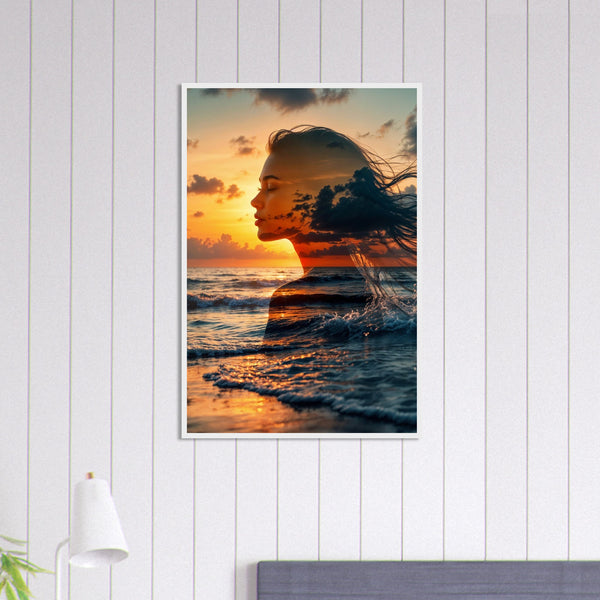 Sunset Dreams - Coastal Silhouette Framed Print - - Framed Posters