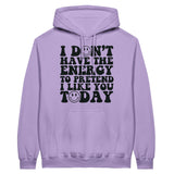 Authentic Expression Unleashed - I Don't Have the Energy - Orchid - Hoodies