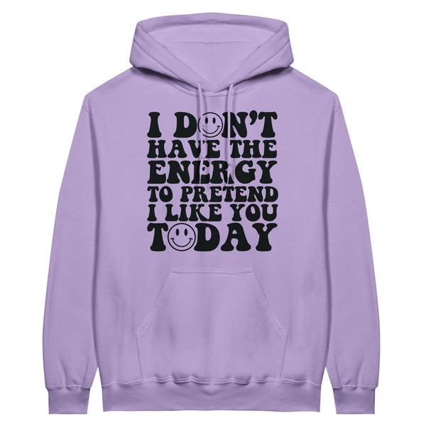 Authentic Expression Unleashed - I Don't Have the Energy - Orchid - Hoodies