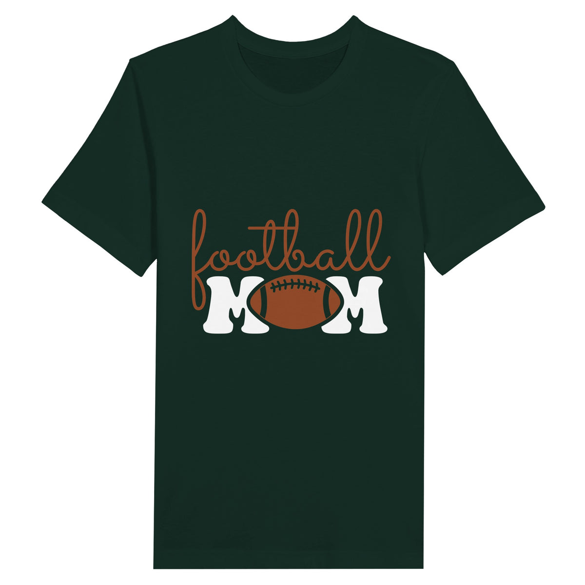 Celebrate Mom's Team Spirit – Football MOM Tee - Forest - Crewneck T.shirts