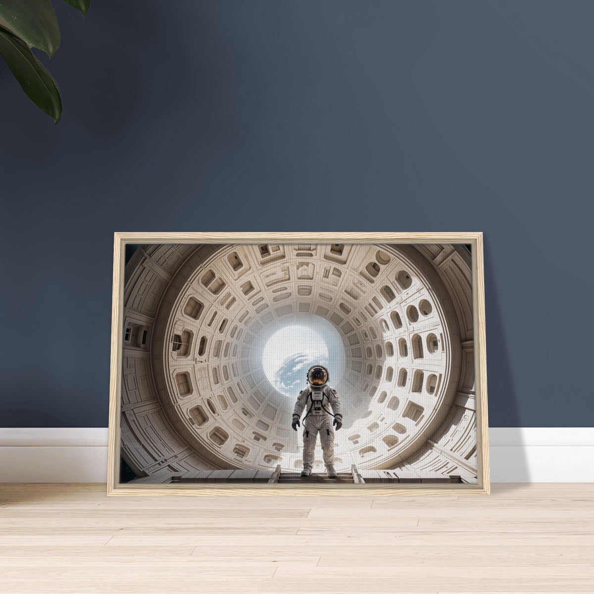 Exploring Infinity - Astronaut in Futuristic Architecture - - Canvas