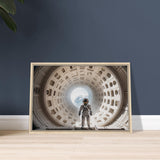 Exploring Infinity - Astronaut in Futuristic Architecture - - Canvas