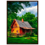 Peaceful Getaway - Framed Poster for Your Home - 50x70 cm 20x28″ Dark wood frame - Framed Posters