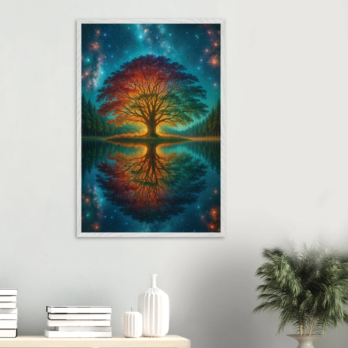 Mystical Tree Wooden Framed Poster – Perfect Gift - - Wooden Framed Posters