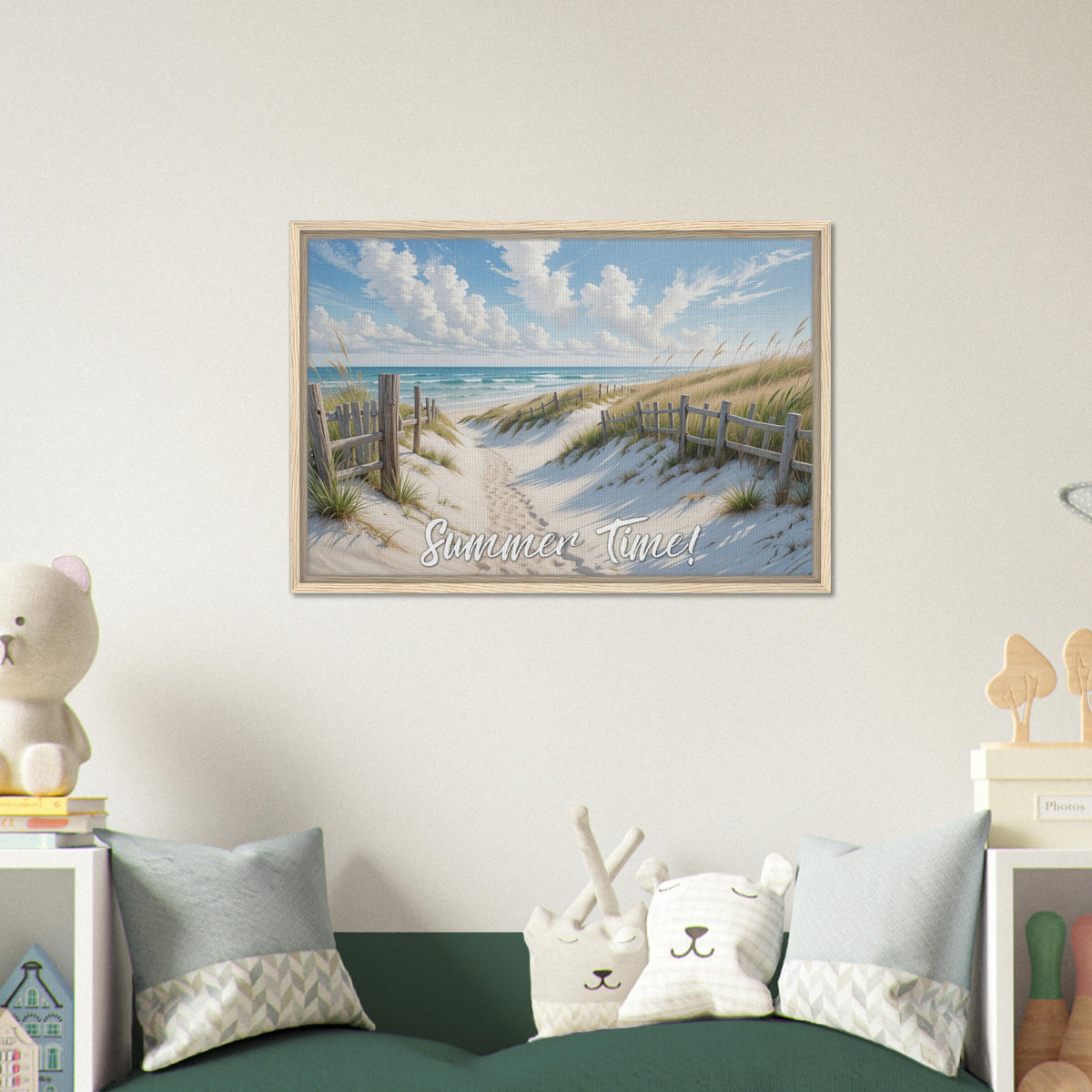 Ocean Breeze - Summer Time Beach Escape - - Framed Canvas