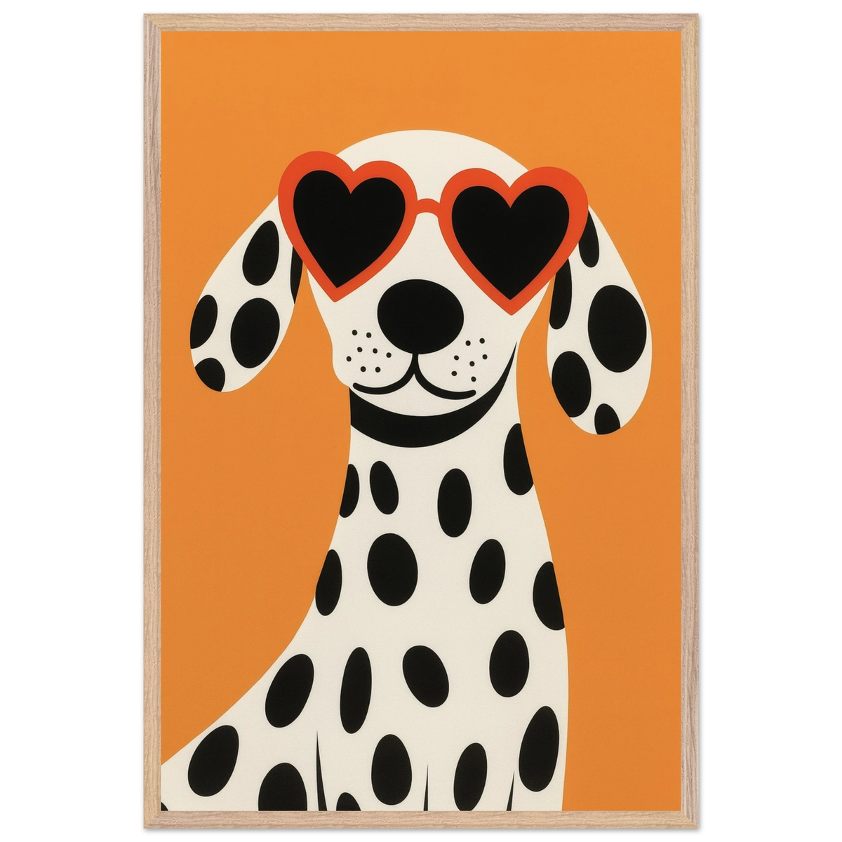 Cool Dalmatian Wooden Framed Poster – Dog Lover Gift - Wood frame - Wooden Framed Posters