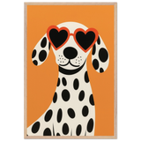 Cool Dalmatian Wooden Framed Poster – Dog Lover Gift - Wood frame - Wooden Framed Posters
