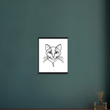 Cat's Gaze - Contemporary Line Art Poster - - Posters With Hanger