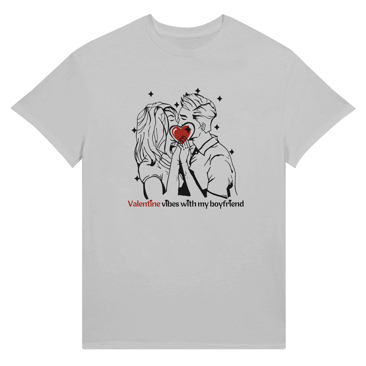 Bold & Loving - Valentine T-Shirt for Boyfriend - Ash - T-Shirt