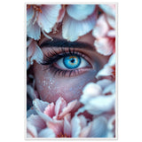 Inner Bloom - Eye with Floral Frame Print - - Framed Posters