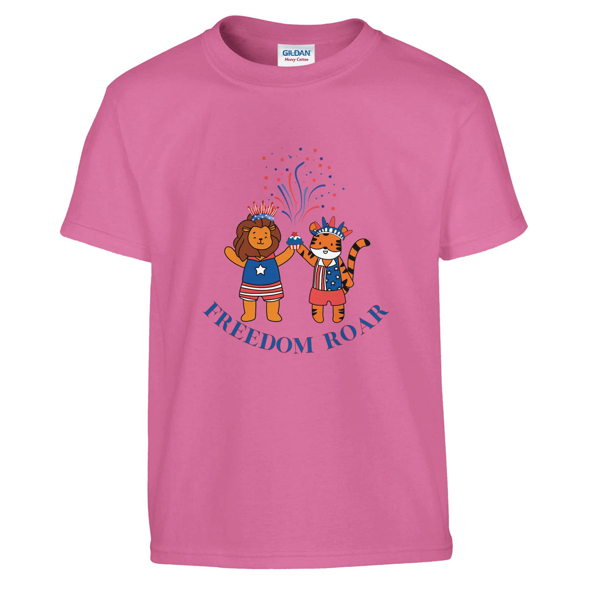 Patriotic Animal Friends Celebration - Azalea - T-Shirts