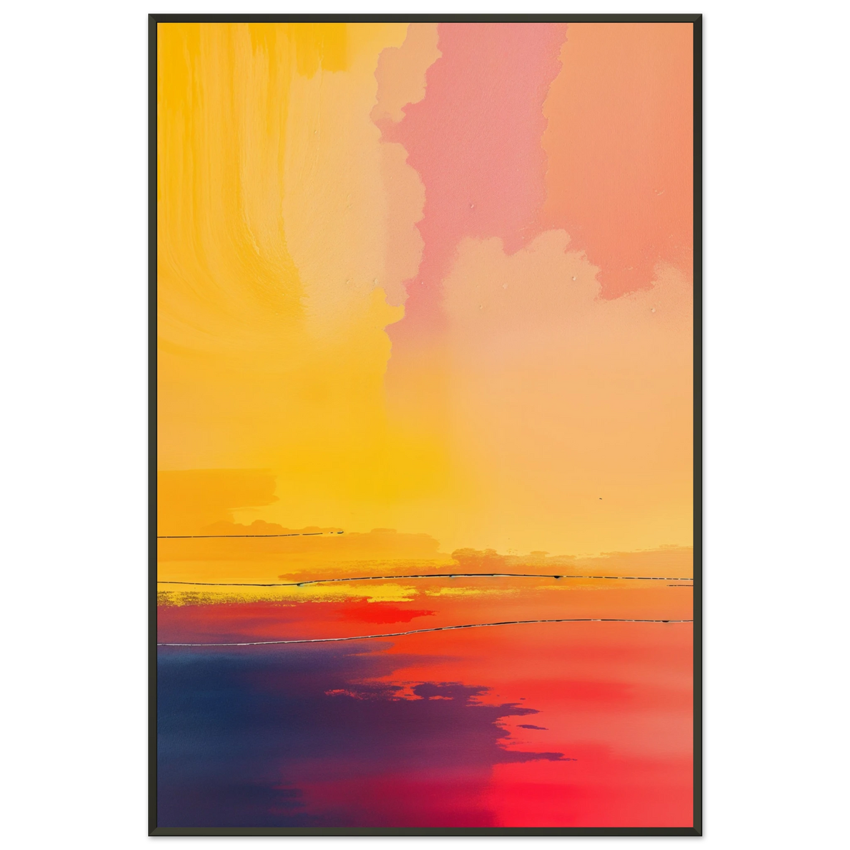 Painted Horizon Poster – Gift the Glow of Art - - Metal Framed Posters