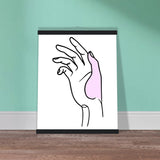 Vibrant Touch - Hand Art Print with Magnetic Hanger - - Posters With Hanger