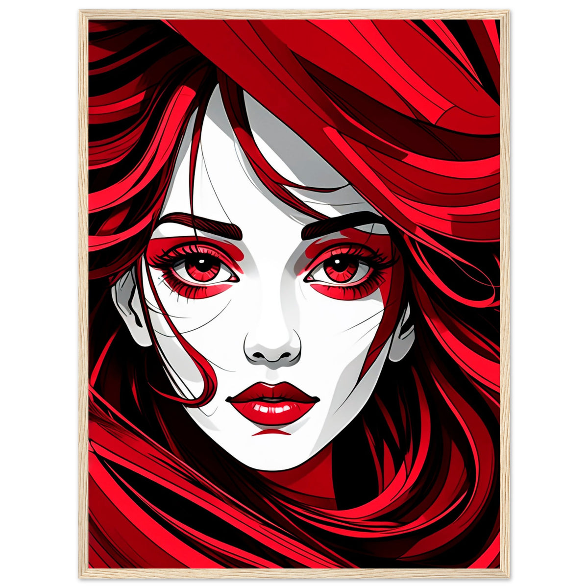 Red Passion - Art That Speaks - 60x80 cm 24x32″ Wood frame - Framed Poster